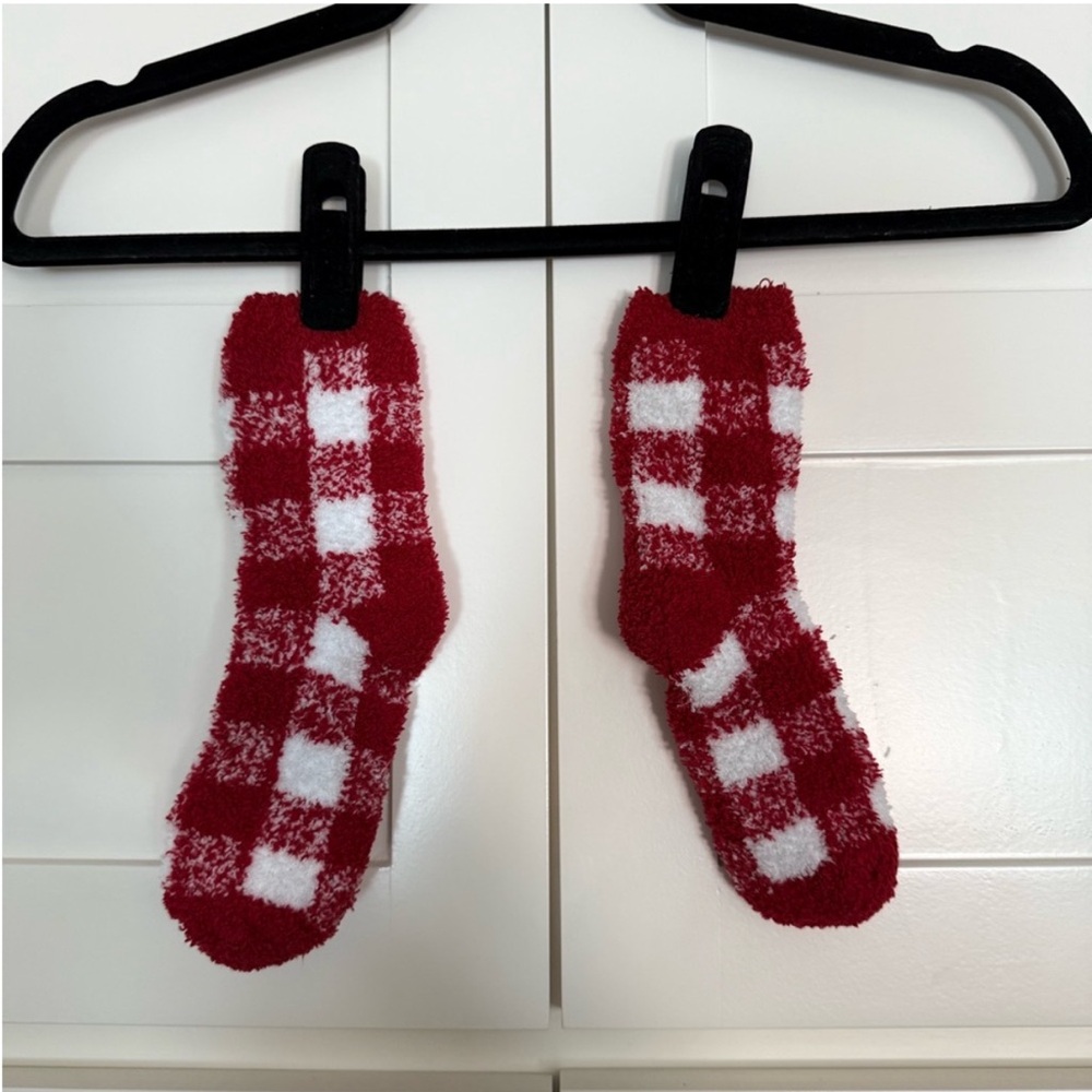 Red and White Checkered Socks